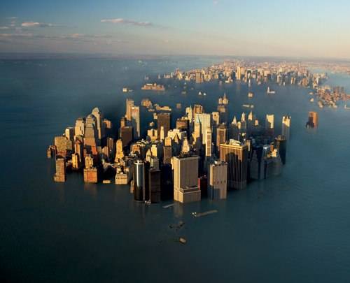 Buildings- Visualizing the future of NYC under rising waters.
